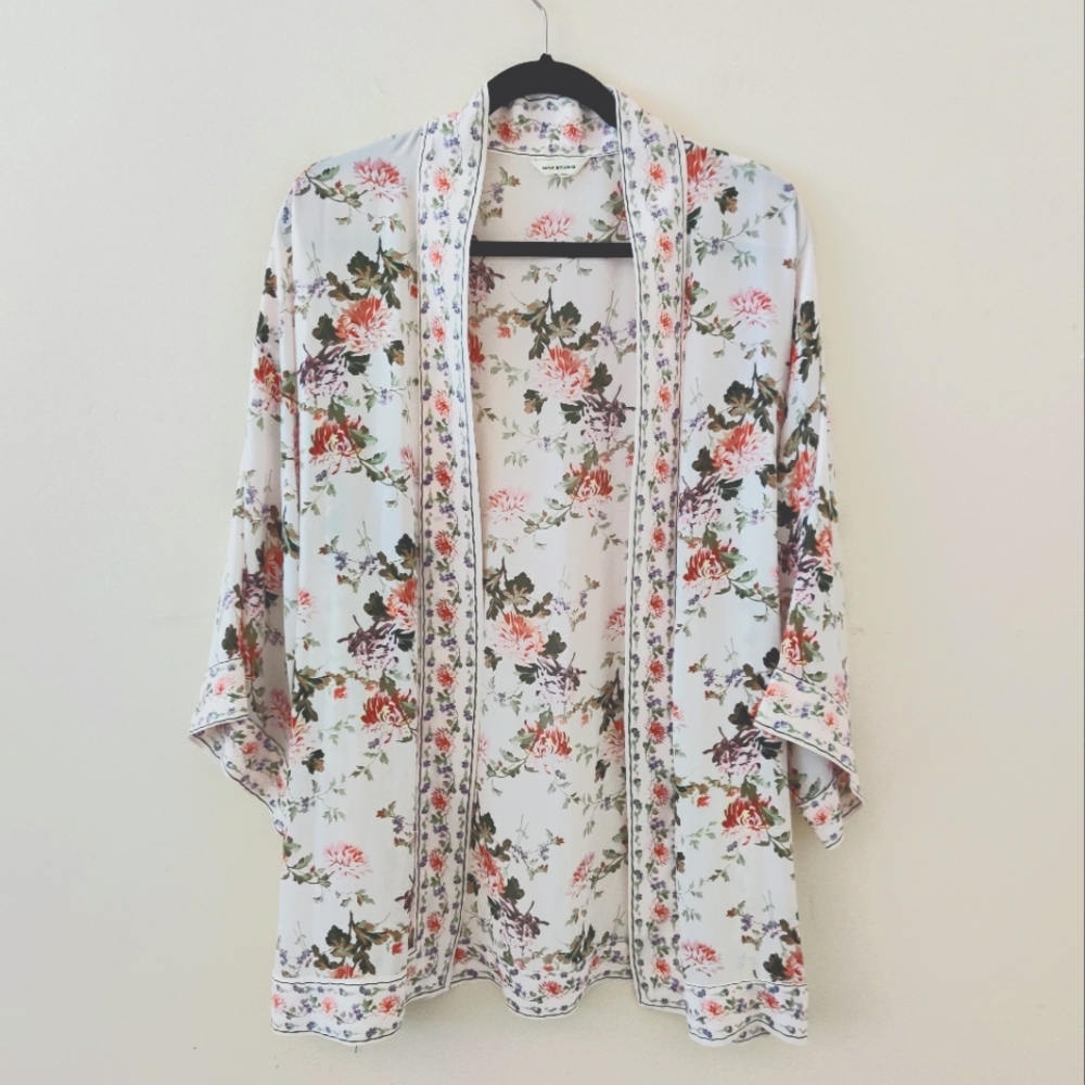 Max Studio Floral Print Kimono